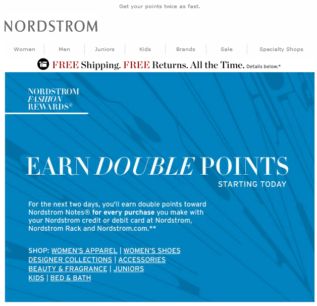 Nordstrom email marketing
